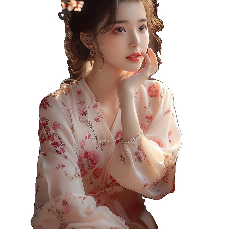 French floral tea break dress for women summer new style sweet temperament high-end niche slimming long skirt outfit - Image 5