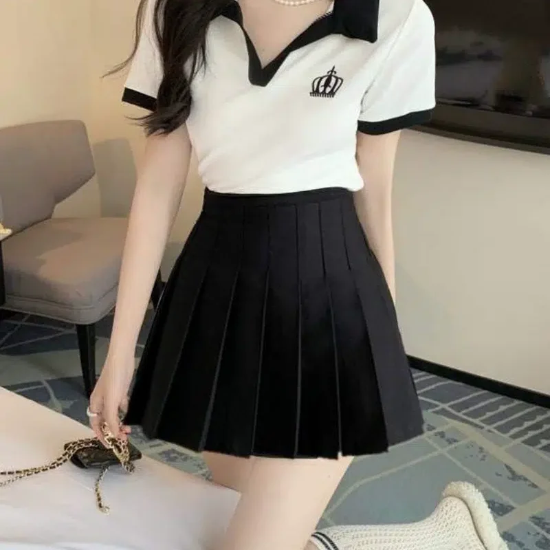Foot massage technician work clothes sexy soft style health club pedicure clothes beauty salon pleated skirt suit for women pure cotton